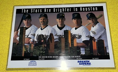 1994 Houston Astros Stars Brighter Poster 11x17 Bagwell Biggio