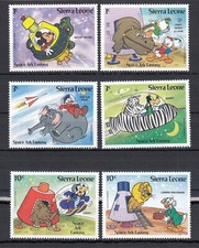 Disney stamps x6 Sierra Leone MNH 1983 (141791)