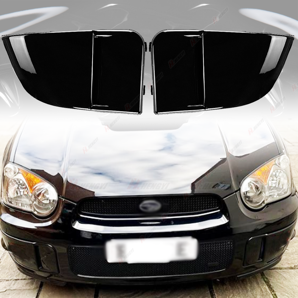 SUBARU IMPREZA フロントバンパー　フォグカバー付き Black For Subaru Impreza STI WRX 2004 2005 Front Bumper Fog Light