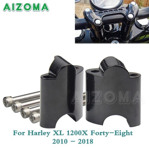 2" Rise 1'' Handlebar Riser Extension For Harley-Davidson Sportster 48 XL1200X - Picture 1 of 9