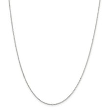 925 Sterling Silver 1.4mm Diamond-cut Rolo Chain; 20 inch; Lobster Clasp