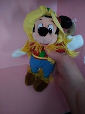 VINTAGE DISNEY MICKEY MOUSE SCARECROW MINI 8" BEAN BAG PLUSH MOUSEKETOYS TAG
