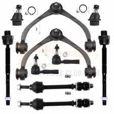 For 2005-2010 Dodge Dakota 2WD 4WD 10x Front Upper Control Arms Tie Rods Kit