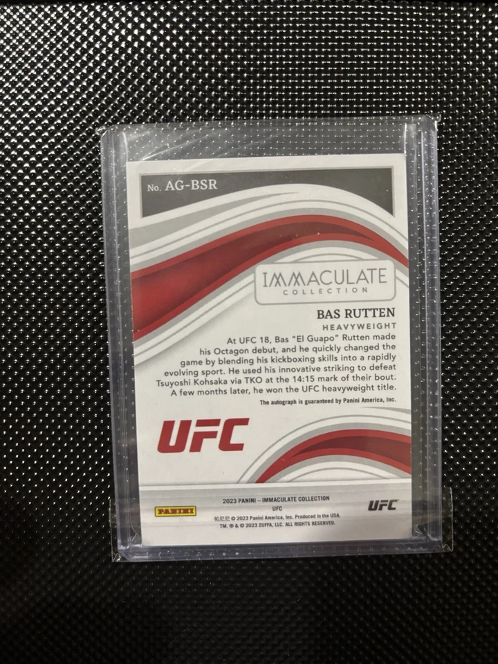 2023 Immaculate UFC All Time Greats Auto Bas Rutten 70/99 - Image 2 of 2