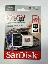 SanDisk Ultra Plus 256GB microSDXC UHS-I Class 10 Memory Card Brand New Sealed 