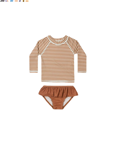 Brand RC Baby Girls Swimwears Swimsuit Kids Long Sleeve One-Piece Set Toddler Gi