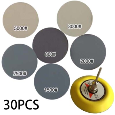 800/1500/2000/2500/3000/5000 Körnung Schleifteller 30-teiliges Set weiche Schni