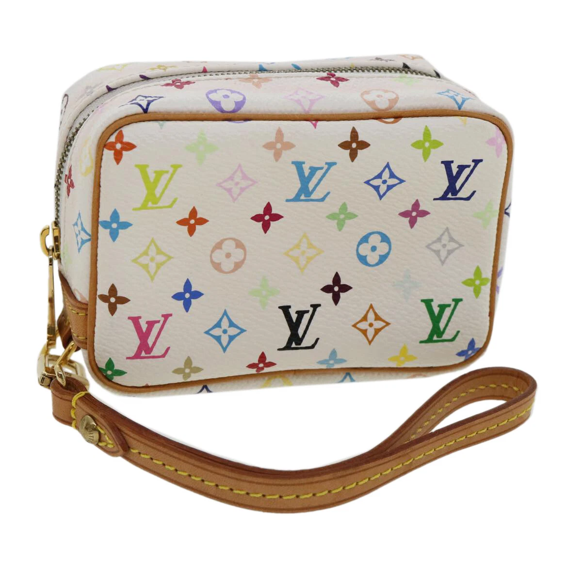 LOUIS VUITTON Monogram Multicolor Trousse Wapity Pouch White