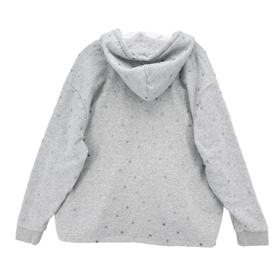Sudadera con Capucha BODEN Gris Jaspeado Plateada Metálica Lunares Mezcla de Algodón Talla XL Foto 3 de 4
