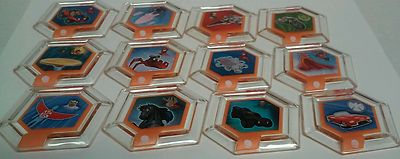 DISNEY INFINITY 2.0 Marvel Heroes Complete Set Power Disc Lot 12 Hexagon Toy