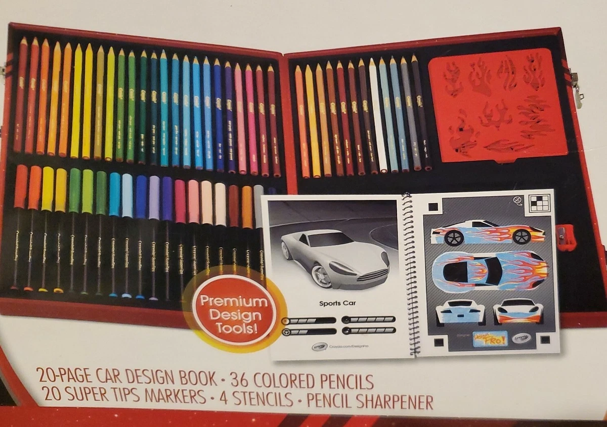 Crayola Virtual Design Pro Cars Collection Art Set App & Book Coloring Kit  - New