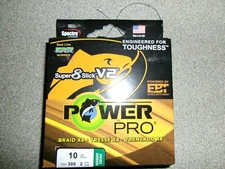 PowerPro Super 8 Slick V2 Braided Fishing Line - Moss_Green - 10lb - 300yd