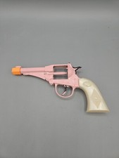 RARE Vintage Edison Giocattoli Pink Toy Cap Gun Pistol Revolver Italy Parts Read