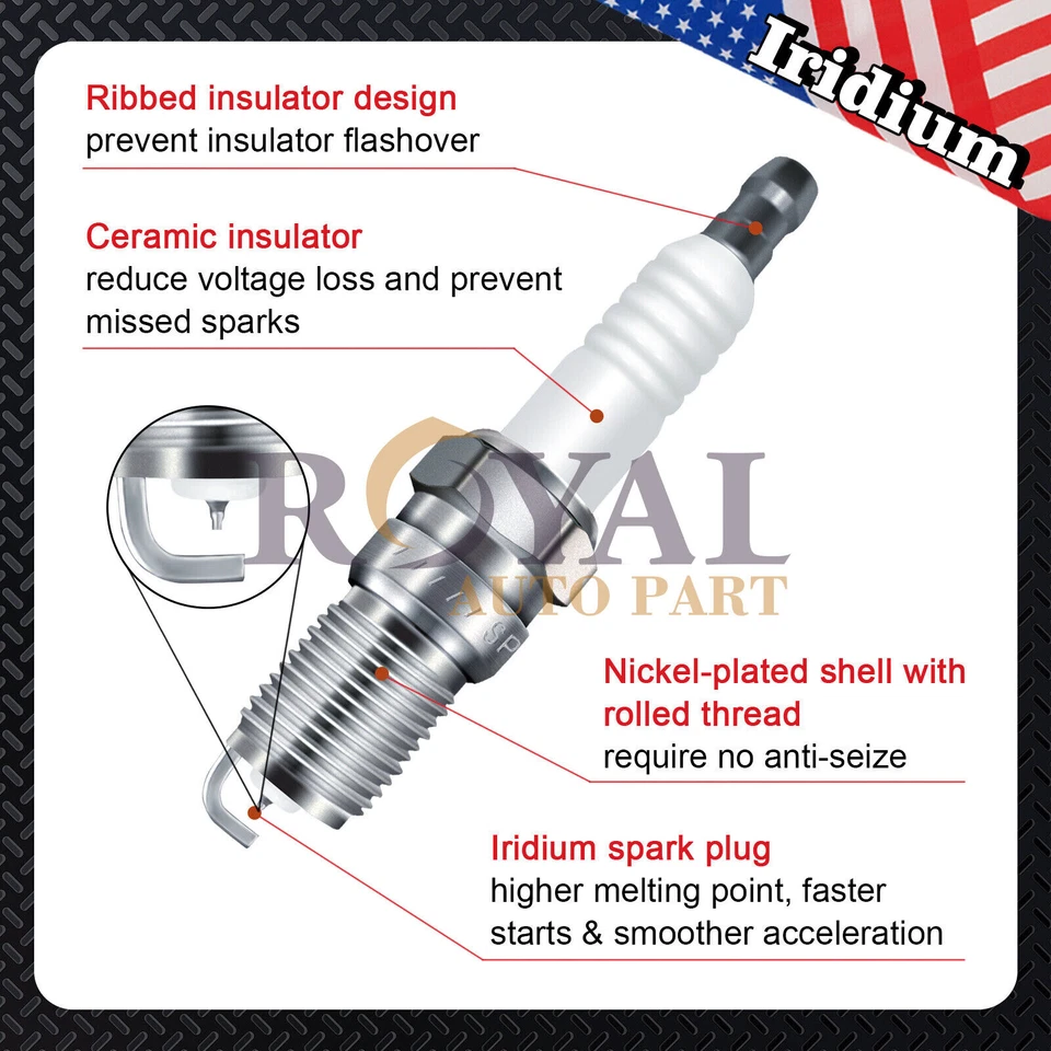 Ignition Coils DG508 & Motorcraft Spark Plugs SP479 for Ford Excursion F250 6.8L Foto 2 de 4