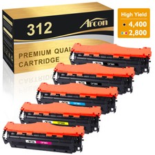 5 Pack CF380X CF382A CF383A For HP 312A 312X Toner Color LaserJet Pro MFP M476nw