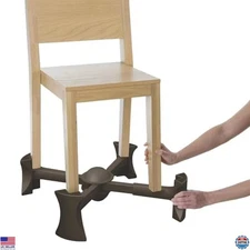 Chocolate Portable Booster Seat for Kitchen Chairs - Ideal for Toddlers & Adults