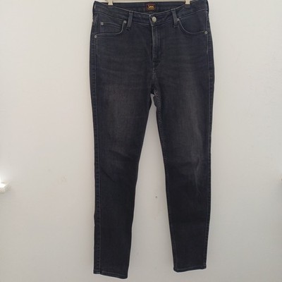 Lee Jeans ladies size 31 31x31 scarlett high rise waisted slim tapered black