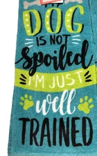 Dog Lover Kitchen Dish Towels Set of 2 Spoiled Dog 100% Cotton 15x25"