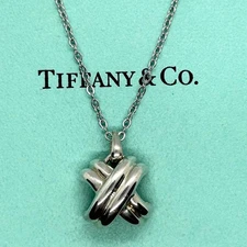 Beautiful Item Tiffany Signature Cross Necklace SV925 Aftermarket Chain