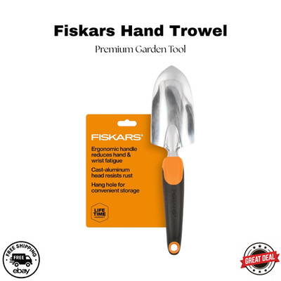 Fiskars Garden Trowel | Heavy Duty Hand Tool Ergonomic Handle