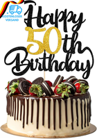 50 Birthday Cake Topper 50 Geburtstag Tortendeko Alles Gute Zum Geburtstag Happy