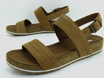 Timberland Malibu Waves Strap Sandal Plateau Sandaletten Damen Leder Gr. 40 Rust