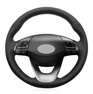 Alcantera Steering Wheel Cover Genuine Leather Wrap for HYUNDAI ELANTRA VALUE GT