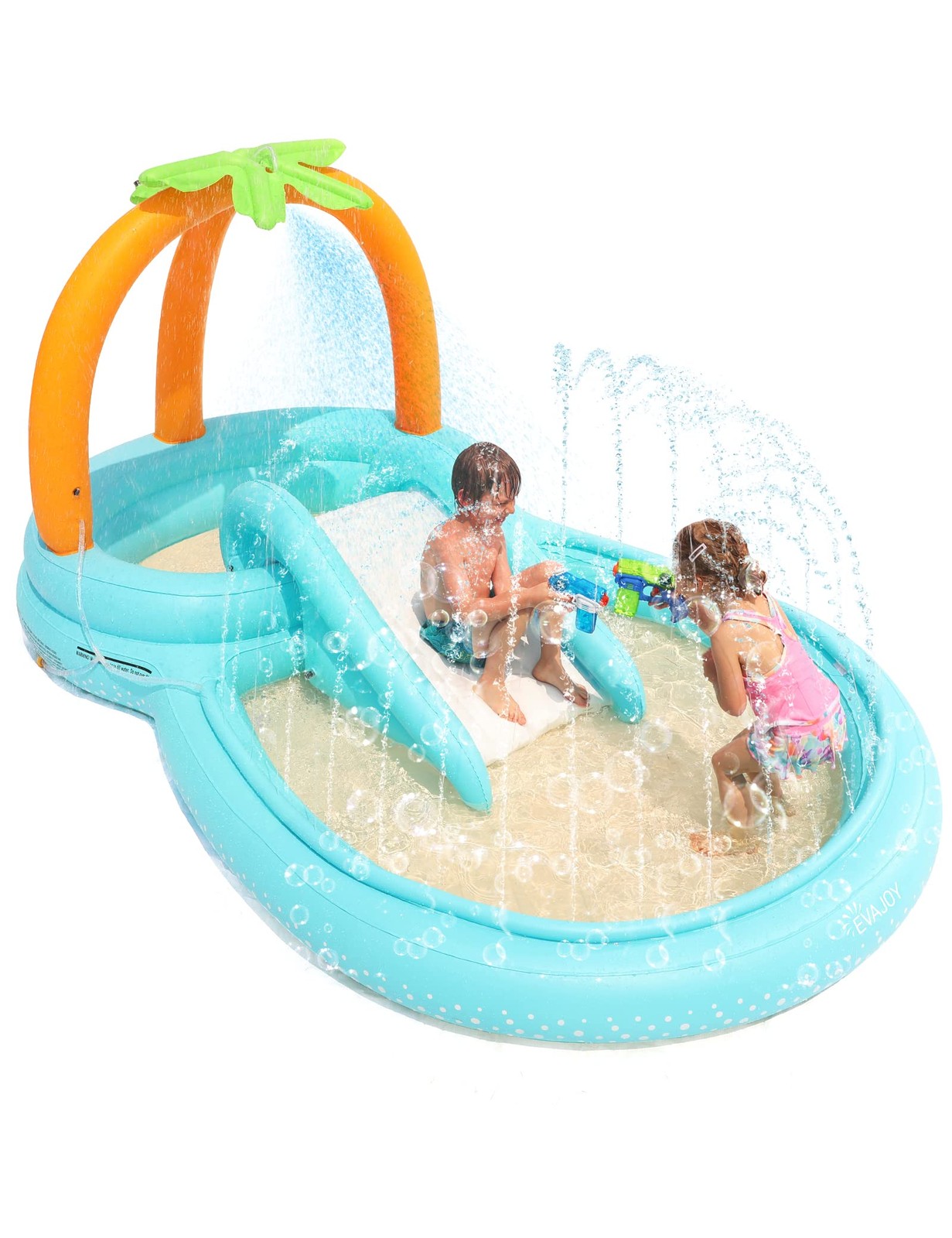 НАДУВНОЙ ИГРОВОЙ ЦЕНТР EVAJOY KIDDIE POOL С ГОРКОЙ И РАСПЫЛИТЕЛЯМИ ВОДЫ - СИНИЙ 13590₽