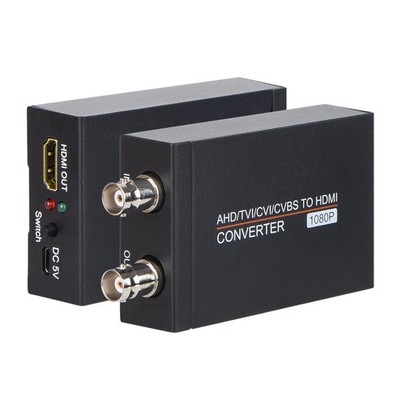 TVI/CVI/AHD to HDMI Converter, Full HD 4K 720P/ 1080P/ 3MP/ 4MP/ 5MP/ 8MP BNC...