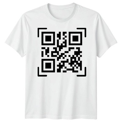 Funny QR Code T-Shirt Meme Joke Sarcastic Humor Tee For Men Women Casual Top