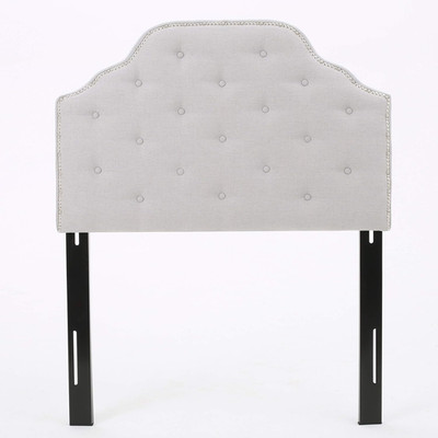 Light Grey Niamh Fabric Twin Headboard for Kids' Room Decor