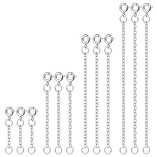 12pcs Stainless Steel Necklace Extenders - Jewelry Chain Extensions for Necklace