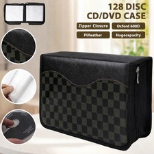 2 Pack 128 Disc CD DVD Case Portable Zipper Media Storage Organizer Album Holder