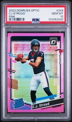 PSA 10 - 2023 Donruss Optic Rated Rookie CJ STROUD RC Pink Holo #244 (2930)
