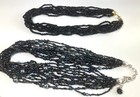 Vintage Lot 5 Gold Silver Multicolor Seed Bead Multi Strand Dangle Necklaces — photo 2