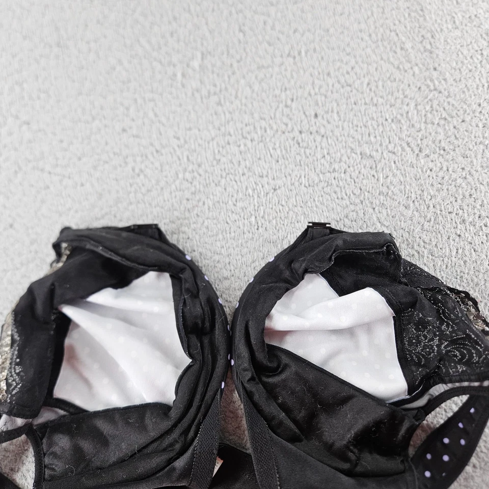 Sujetador Glamorise para mujer 48G negro Wonderwire cierre frontal sujetador con aros 1245 Foto 4 de 4