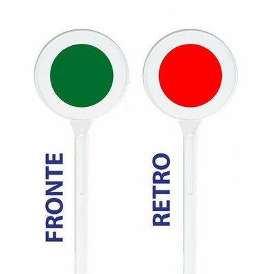 Paletta Segnaletica Rosso/Verde 30 Cm DBVerona - Per Traffico E Cantieri - Foto 3