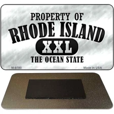 Property Of Rhode Island Novelty Metal Magnet M-9780 3.5" x 2" Magnet (M)
