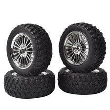 Set di 4 Pneumatici in Gomma Da Rally E Cerchio Esagonale Da 12 Mm per Auto