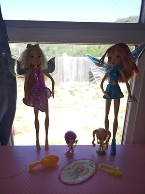 2004 Winx Club Magic Wings Lot- Flora, Bloom, And Pixies, Wings Work