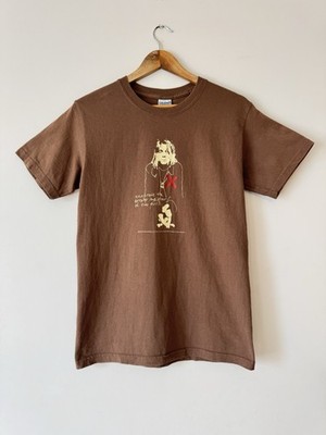  Cobain Tシャツ XL ダークブラウン Vintage Kurt Cobain 2006 Band Rock Brown T-shirt Nirvana Rare Tee