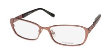 NEW VERA WANG V341 GLASSES BR RECTANGULAR WOMENS BROWN 55-16-135 FULL-RIM METAL
