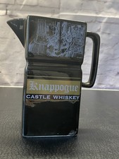 Knappogue Castle Whiskey Black Pitcher Jug Barware Man Cave Ireland Distillery
