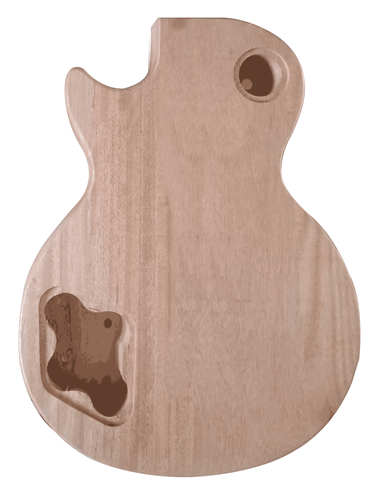 Juego de cuerpo de guitarra eléctrica sin terminar en cuerpo de caoba tapa de arce flameado AAA - Imagen 3 de 3
