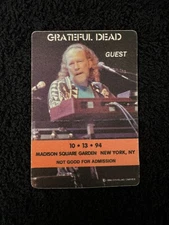 Grateful Dead * *RARE* * 10/13/1994 MSG New York Backstage Pass - Vince Welnick