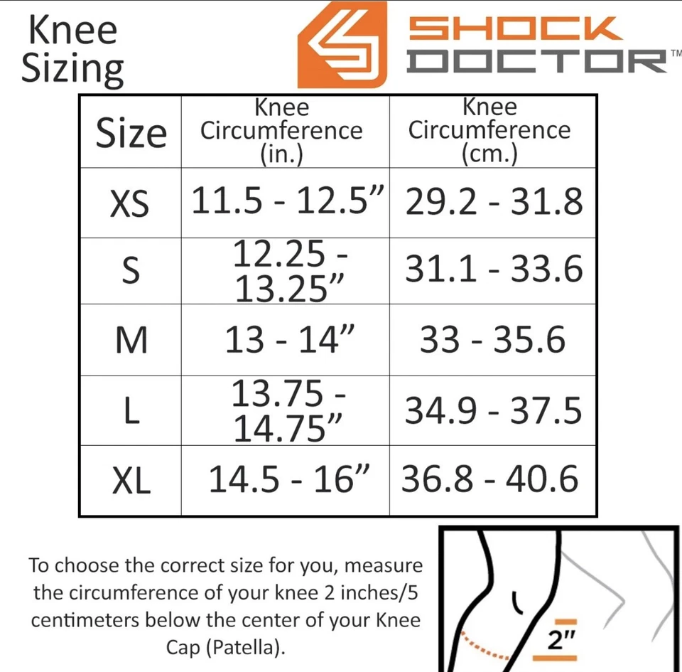 Shock Doctor 872 Knee Brace w/dual Hinges size medium Black - Image 2 of 4