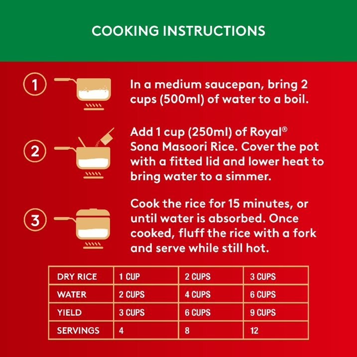 Royal Sona Masoori Organic Rice, 20 lbs.