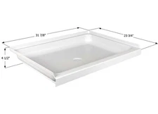 Icon 15236 Shower Pan SP2432-PW Center Drain - Polar White