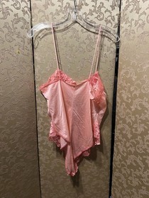 Alana Gale Vintage Pink Lace Teddy Bodysuit Romper Size Medium M