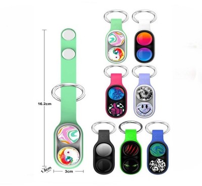 20PCS per SET Bulk Finger decompression toy keychain Custom LOGO